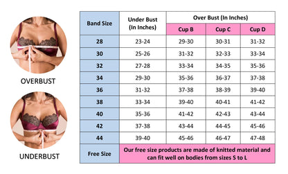 BODYSIZE Women's Padded Seamless Bra SF-24 (Stretchable Soft Pads), Demi Cup, Bra, T-Shirt Bra, Soft Cotton Fabric (Wire-Free)